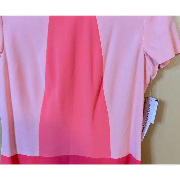 Maggy London Silk Color Block Sheath Dress - Size 12 - NWT - Picture 5 of 8